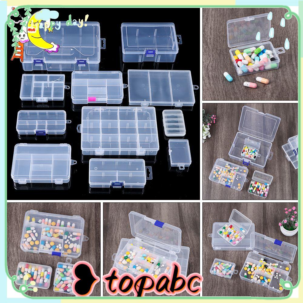 Top Storage Box Kotak Klip Kecil Tempat Penyimpanan Pil Plastik