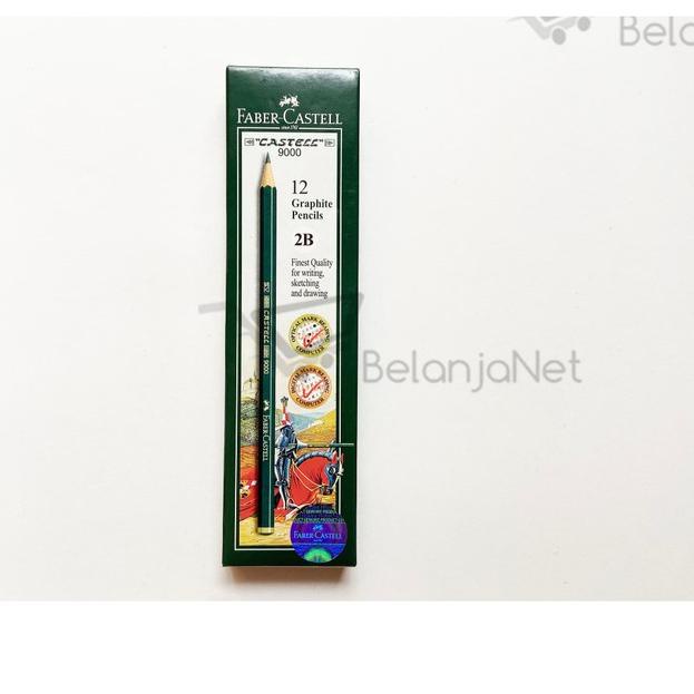 

ダ Pencil Pensil Faber Castell 2B 9000 untuk Ujian 1 LUSIN Hot