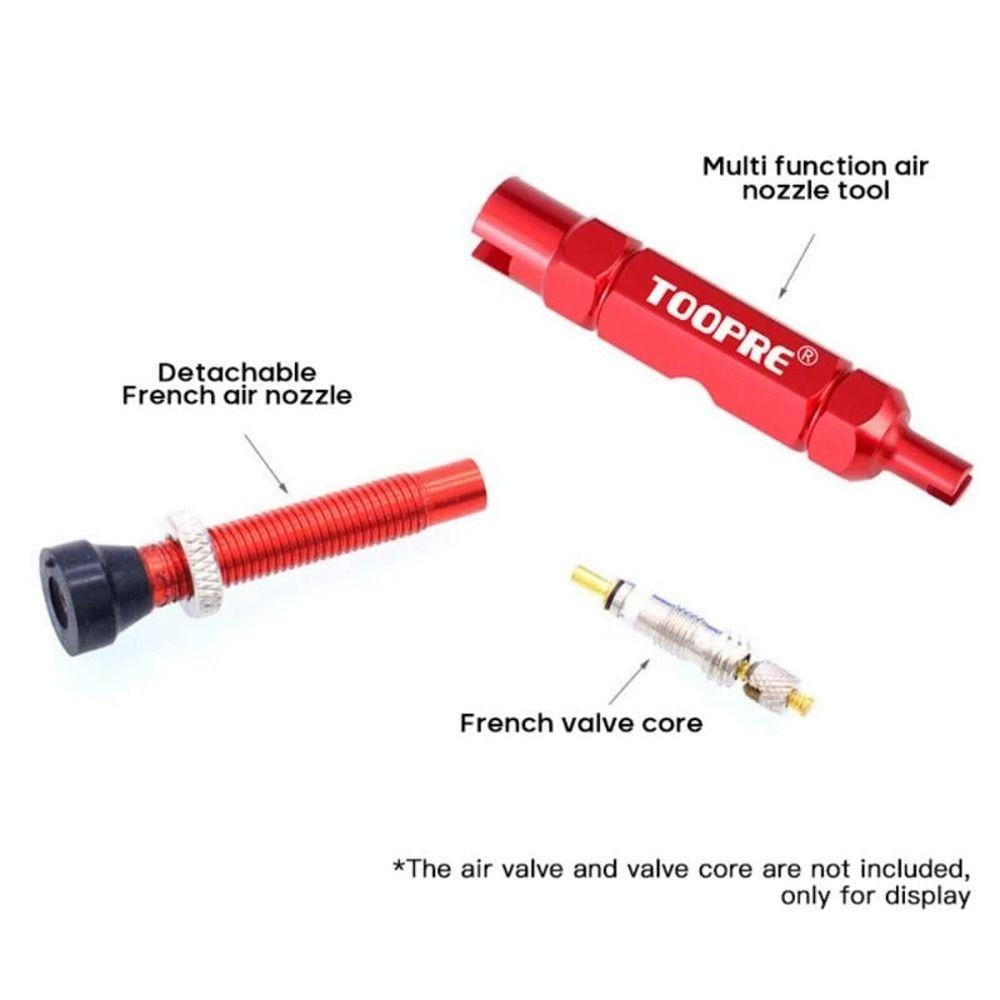 AUGUSTINA Kunci Nozzle Ban Sepeda MTB Sepeda Jalan Dua Kepala Alat Bongkar Pasang Aksesoris Sepeda Bike Repair Tool Valve Extension Rod Valve Core Wrench