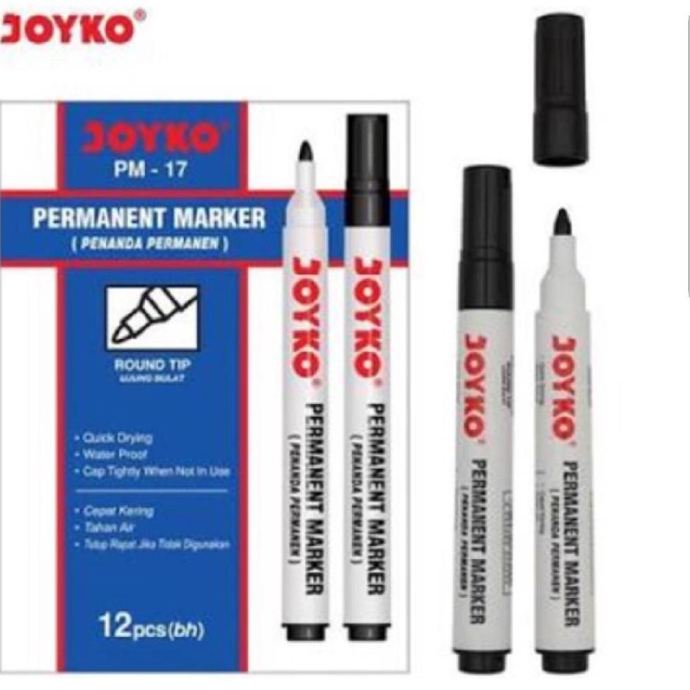 

[D-R3R] ❤] Spidol Permanent Marker PM-17 Joyko (Pcs)-berkualitas