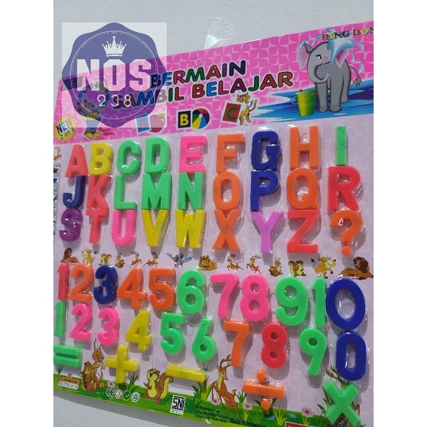 Alphabet Magnet Kulkas Huruf dan Angka / Abjad Magnetic Mainan Edukasi Bermain Sambil Belajar Huruf dan Angka