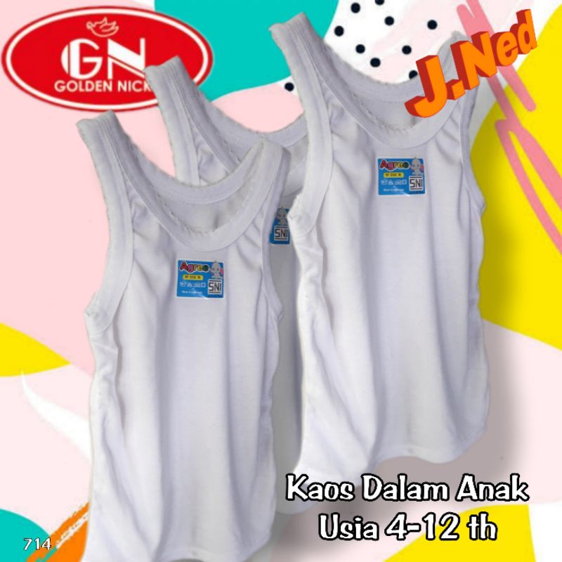 J714 SINGLET ANAK AGREE KAOS DALAM ANAK ART SF 039