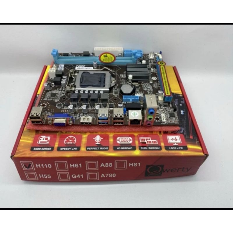 MOTHERBOARD QWERTY H110 LGA 1151 GEN 6-7