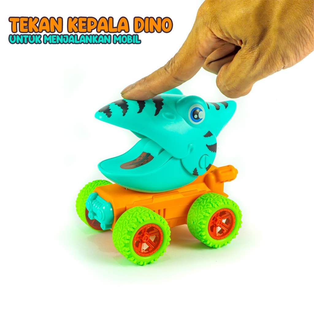 Mainan Anak Mobil Truck Monster Zap Dinosaurus Mainan Mobil Jeep Off Road 4 Drive Inertial Bigfoot