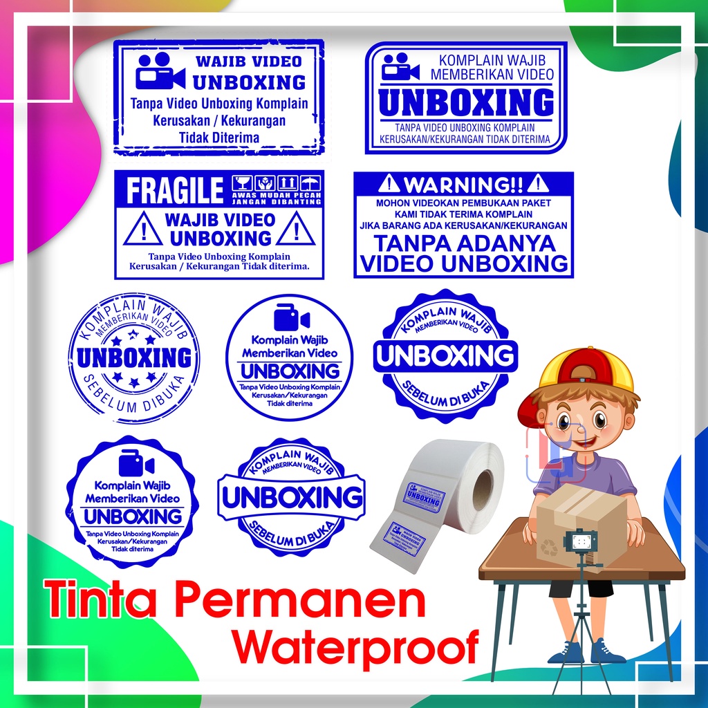 

Stempel Video Unboxing Paket Tinta Permanen / Waterproof
