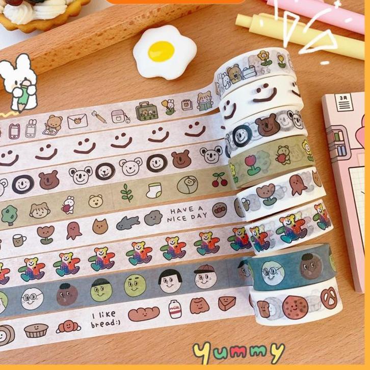 

Barang Keren (1slot) Selotip Isolasi Kertas Washi/Washi Masking Tape Motif Lucu NNO1