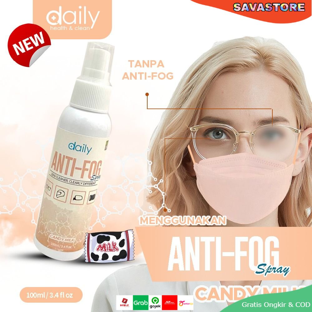 CAIRAN PEMBERSIH LENSA KACAMATA DAILY ANTI FOG SPRAY LENS CLEANER