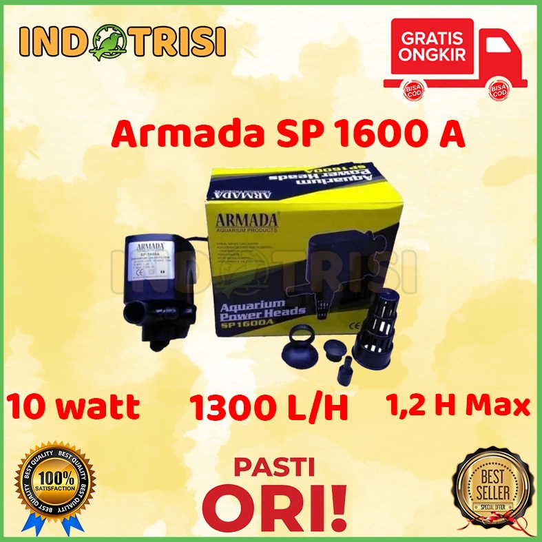 Pompa Filter Aquarium Armada Sp 1600A Mesin power head Sekelas Amara