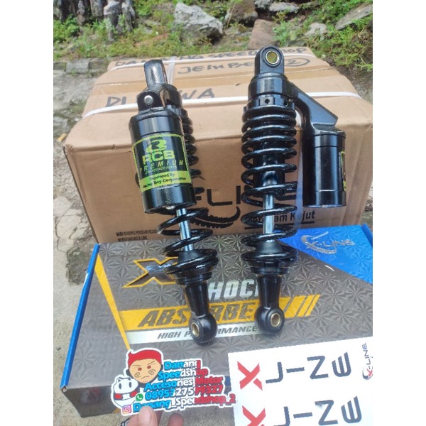 Shok Shock Skok Shockbreaker Black As Gold Copy RCB ( GARANSI 4 BULAN ) Ukuran 28 & 32 Jupiter CB GL