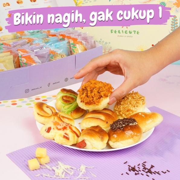 

ROTI DELICUTE BUN KEMASAN BOX ISI 24PCS (MIX BEBAS PILIH RASA)