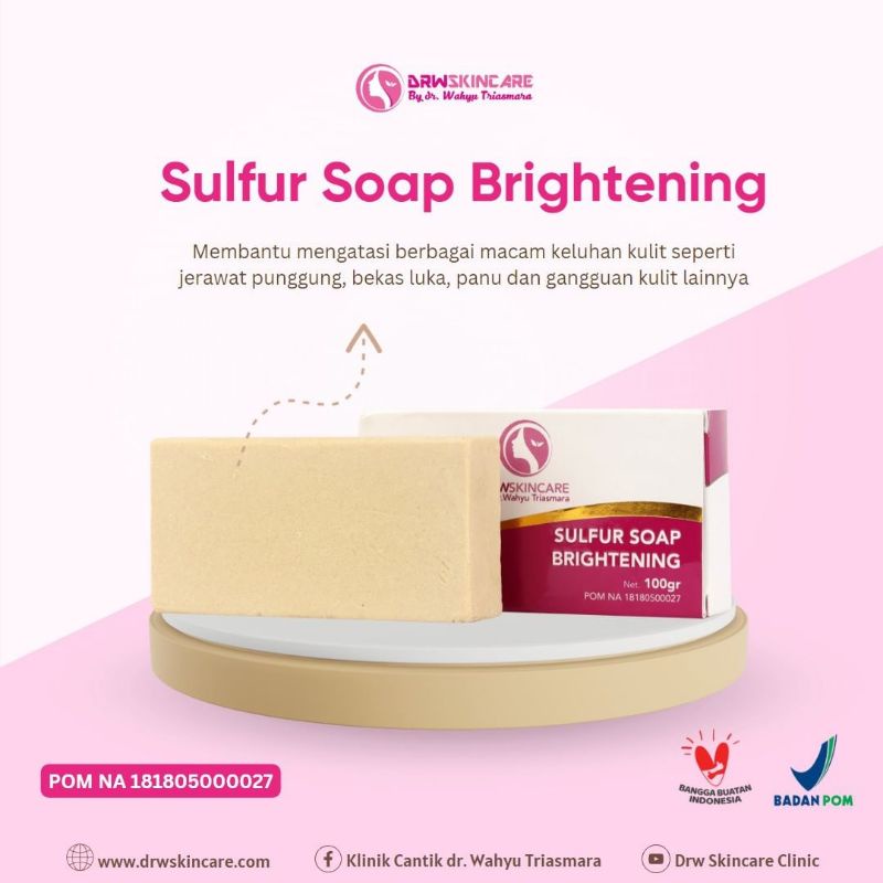 SABUN PEMUTIH Ekstra Whitening (Kojic Milk &amp; Sulfur) by drw skincare