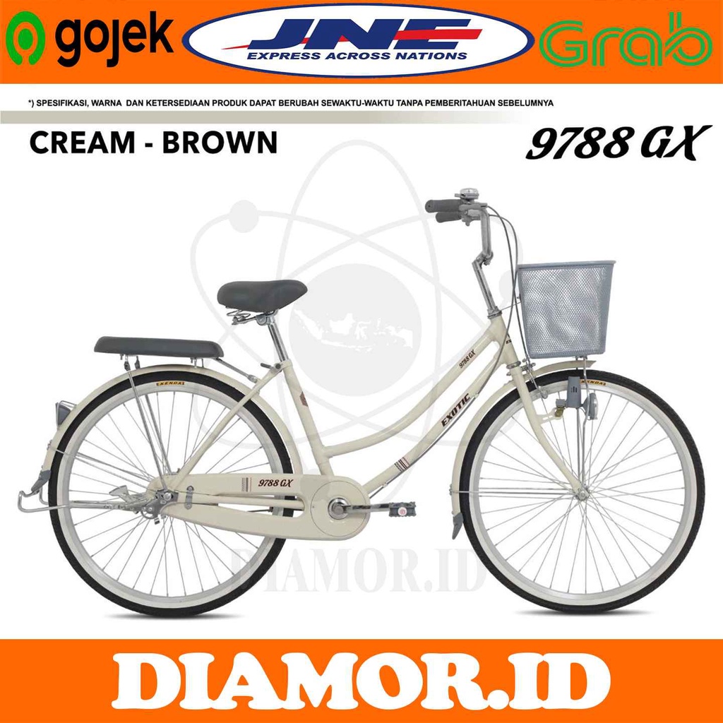 EXOTIC 9788 GX Sepeda Keranjang Remaja Dewasa 20 24 26 inch Citybike CTB