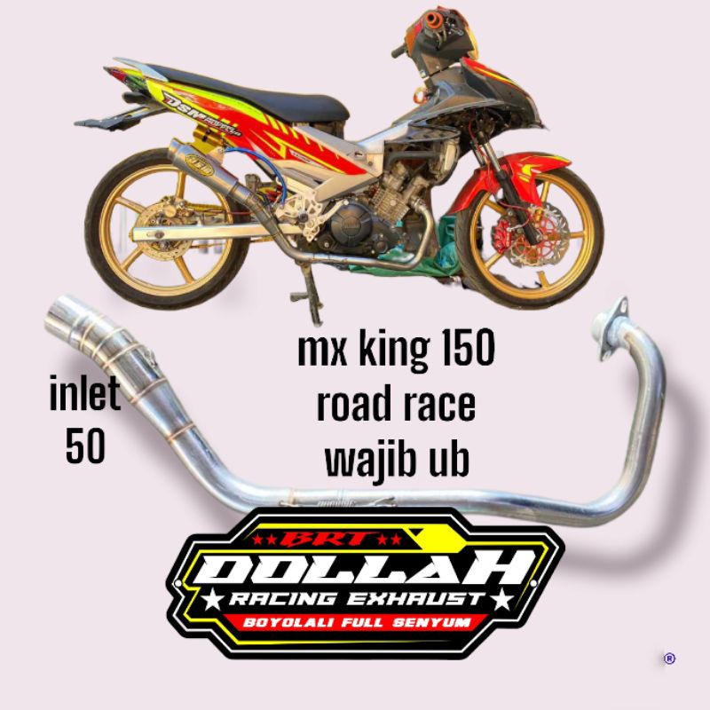 Leher knalpot road race mx king 150