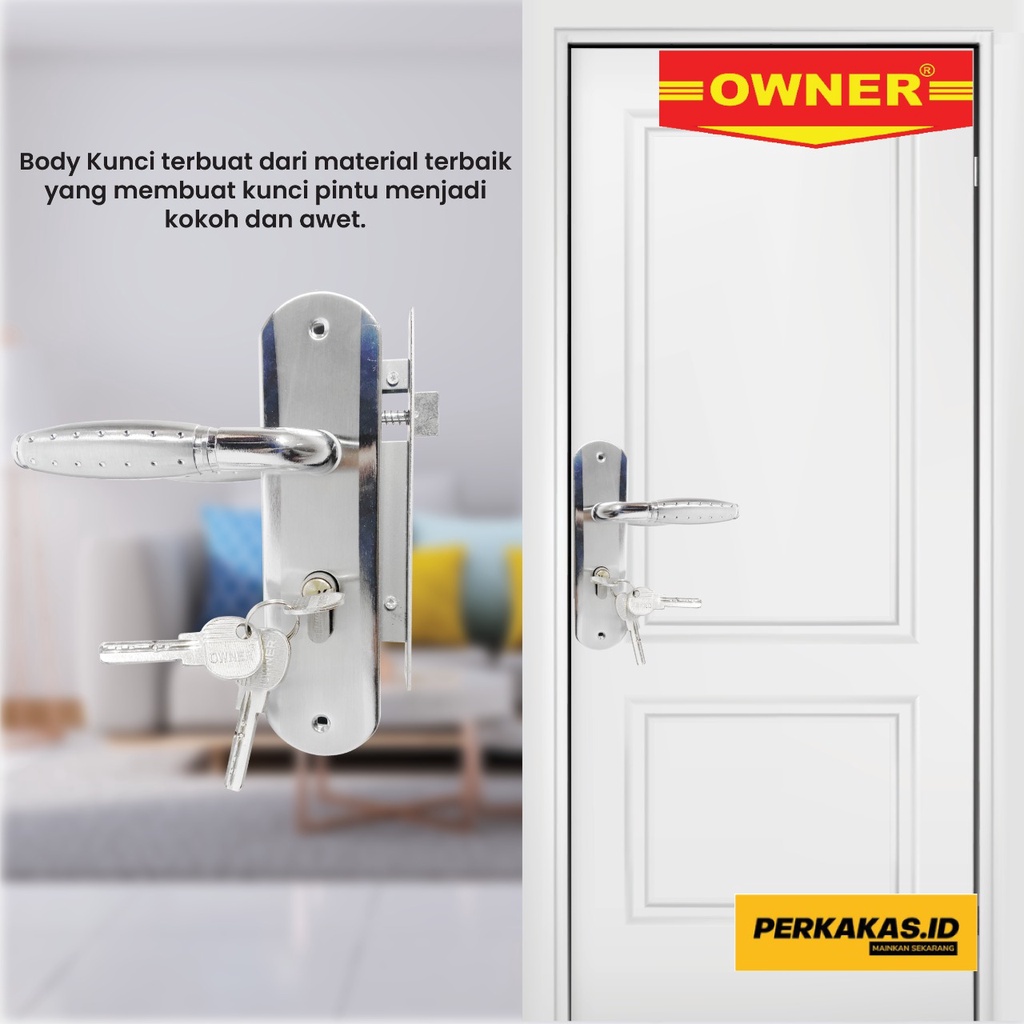 Kunci Pintu Rumah Bergaransi Handle Minimalis 1 set OWNER
