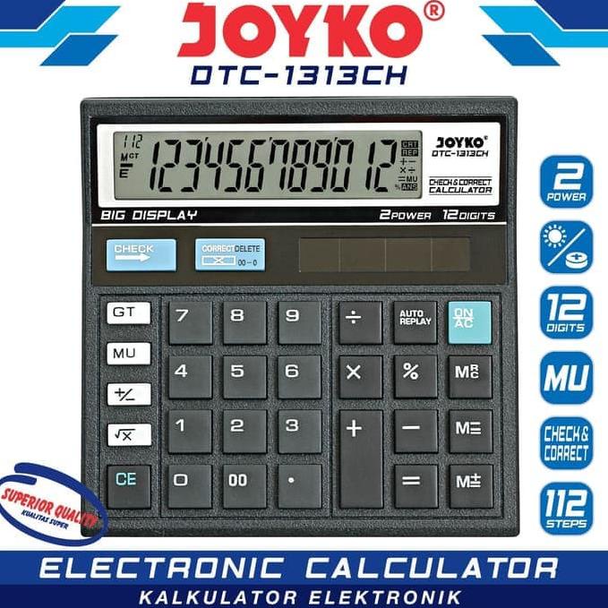 

ㅢ Calculator Kalkulator Joyko DTC-1313CH 12 Digits Check Correct MURAH ↴