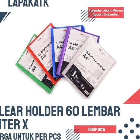 

Kekinian - INTERX Clear holder A4 60 lembar Inter X ✔