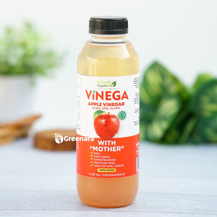 

Vinega Cuka Apel / Apple Cider Vinegar 500ml - BOTOL PLASTIK