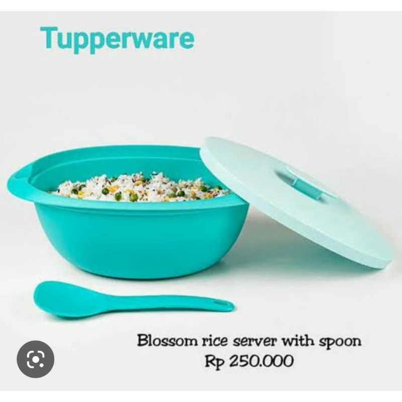 blossom rice server tupperware free spoon