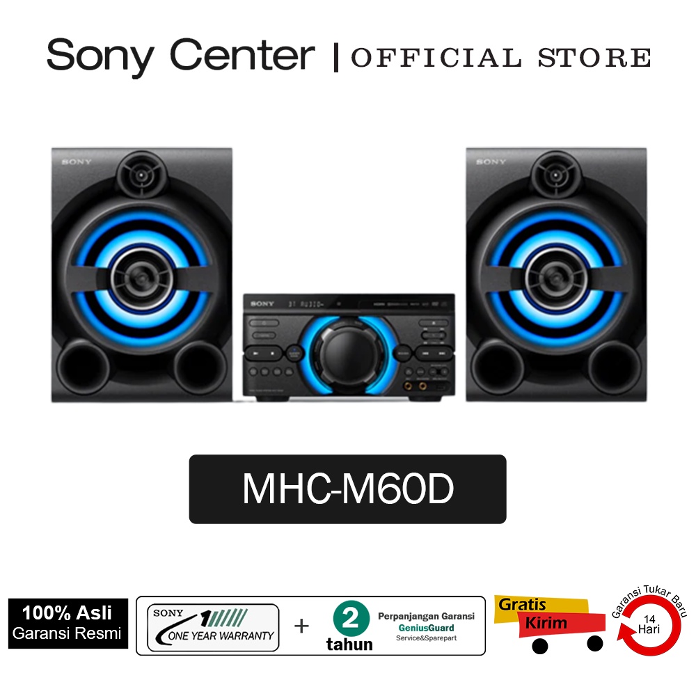 SONY MHC-M60D / MHC M60D Sistem Audio Berdaya Tinggi dengan DVD