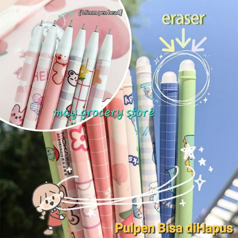 

Erasable Pen - Pulpen Bisa di Hapus 0.5mm / Pulpen Gel Tinta / Magic Pen / Bolpen Ajaib / Gel Pen / Pena Karakter / Pena Kartun Kawaii