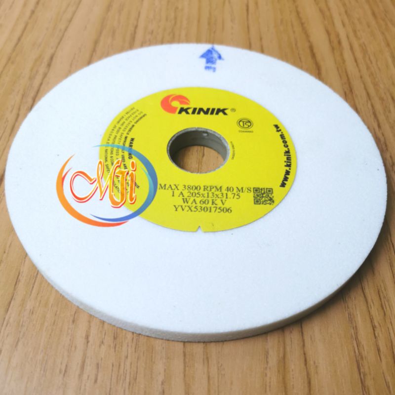 Batu Gerinda Duduk 8 inch Kinik Batu Gerinda Asah Poles 205×13×31.75 Grit 60
