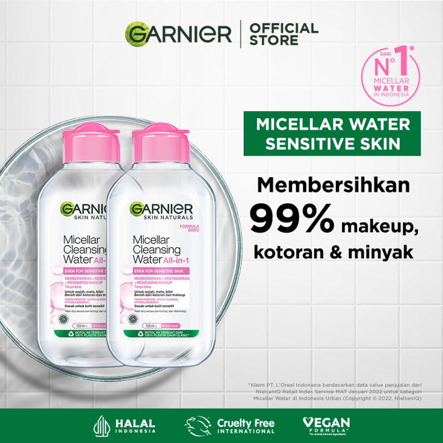 BISA COD - GARNIER MICELLAR CLEANSING WATER (FOR OILY ACNE PRONE SKIN) - Pembersih Wajah Tanpa Bilas Untuk Wajah