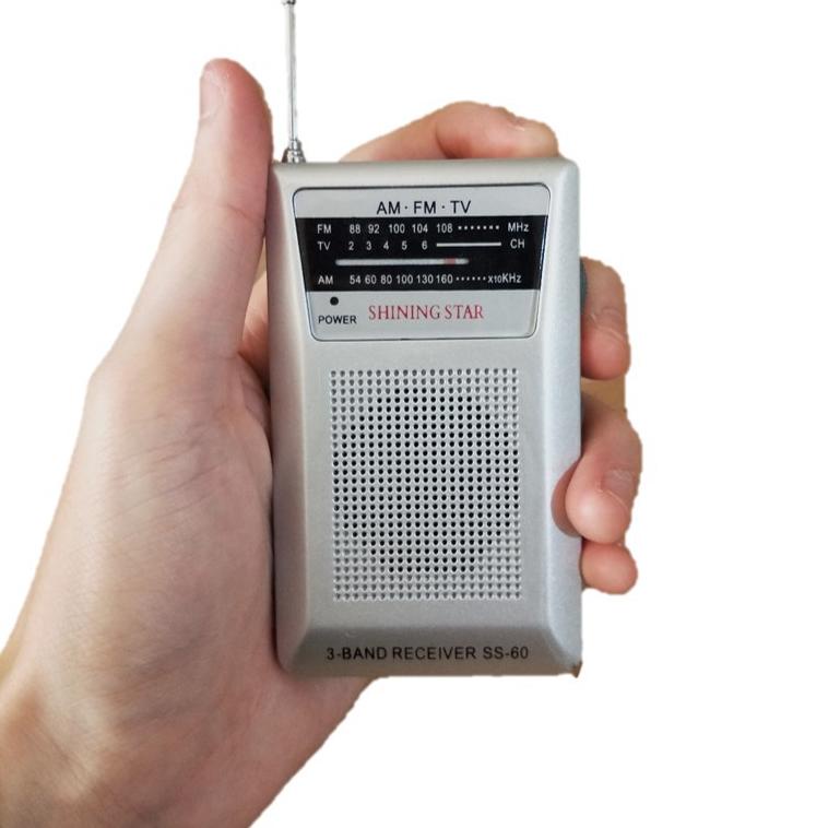 [BJB.21De22ᶻ] Radio FM AM Shining Star Mini Portable Radio SS 63 Free Earphone dan Baterai
