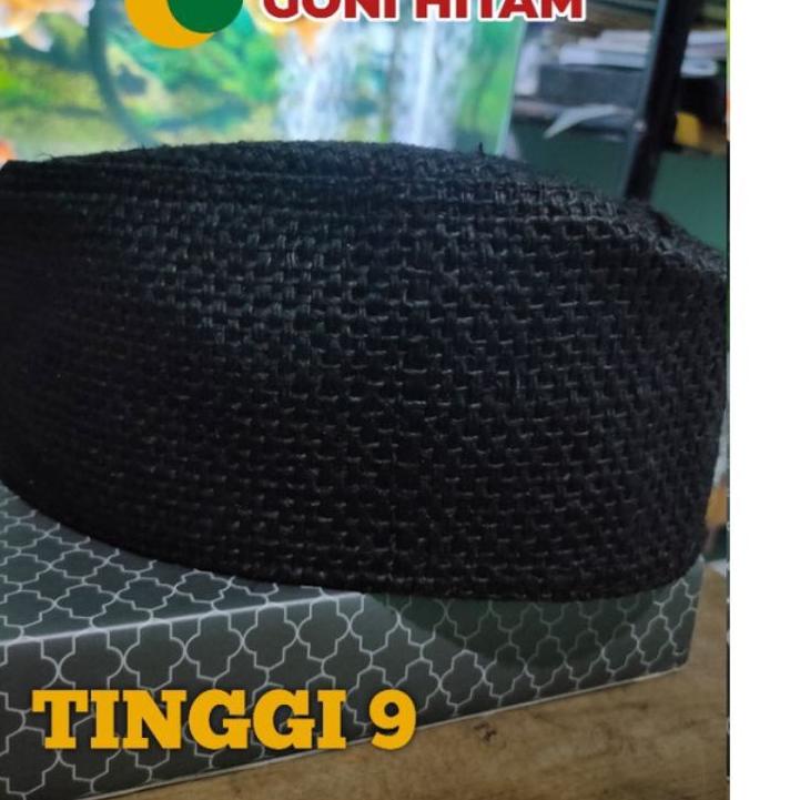 BAYAR DITEMPAT✔️PECI GONI HITAM POLOS / KOPIAH RAJUT GONI / SONGKOK GONI|SQ3