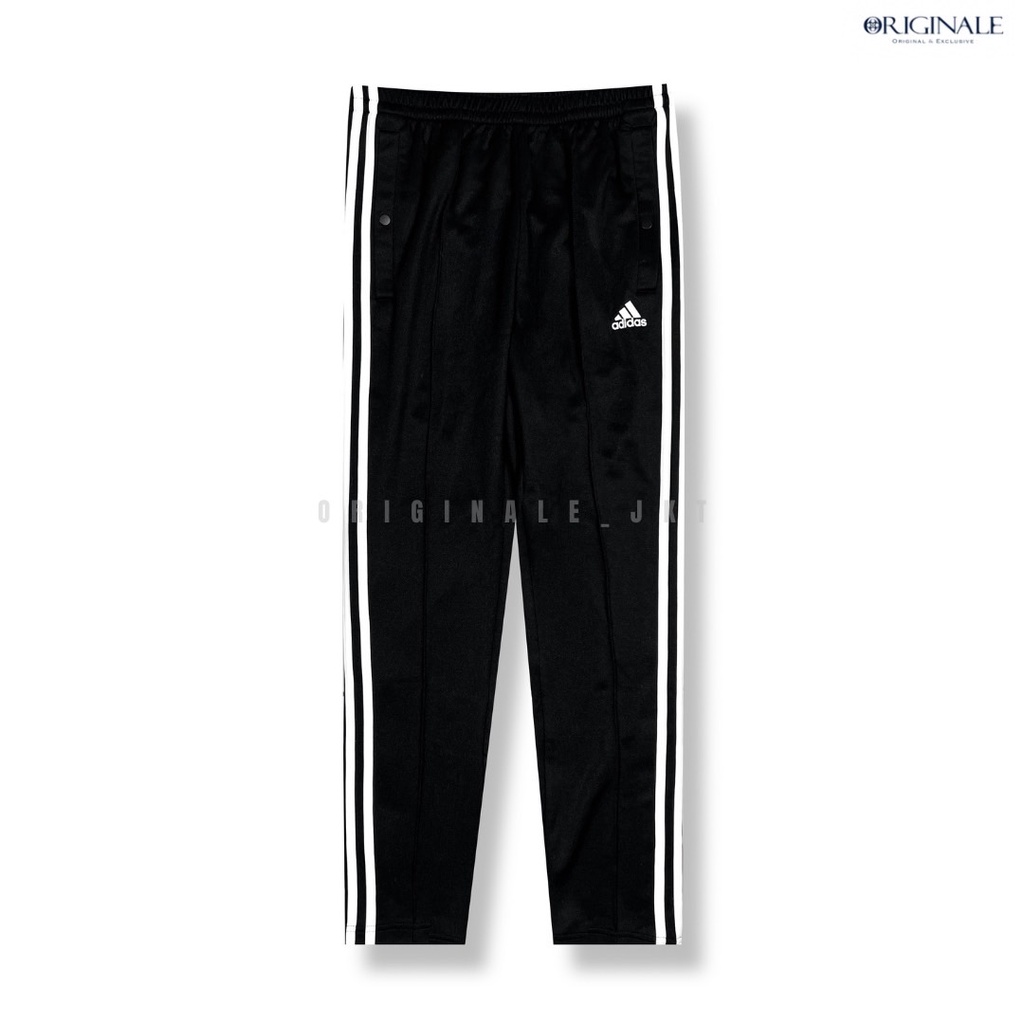 Celana Wrapped 3-Stripes Snap Pants by ADD - Black/White