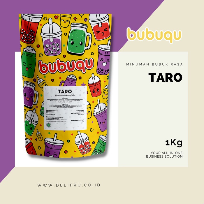 

Bubuqu Powder Drink Taro Latte - Bubuk Minuman Taro Susu 1 Kg