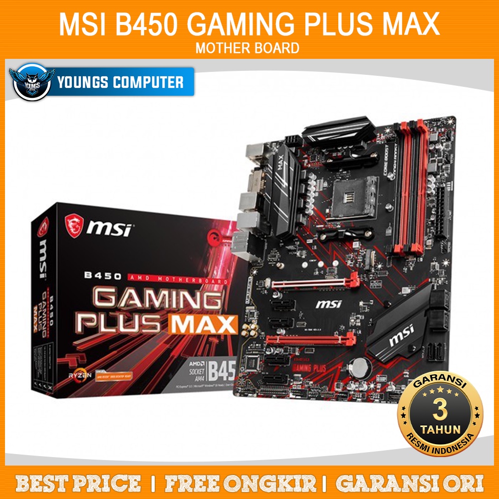 MOTHERBOARD AMD MSI B450 GAMING PLUS MAX - AM4