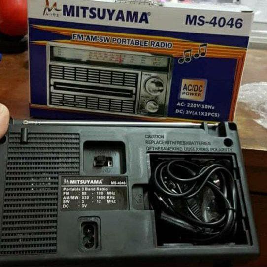 Menarik Radio Mitsuyama MS-4046 FM AM SW / Radio Portable AC DC Mitsuyama