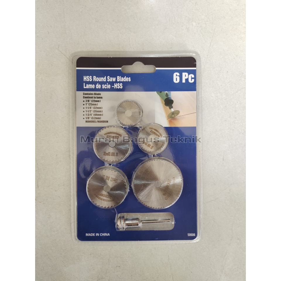 Mata Gergaji Mini Circular Saw Blade HSS Round Saw Blade 6pcs