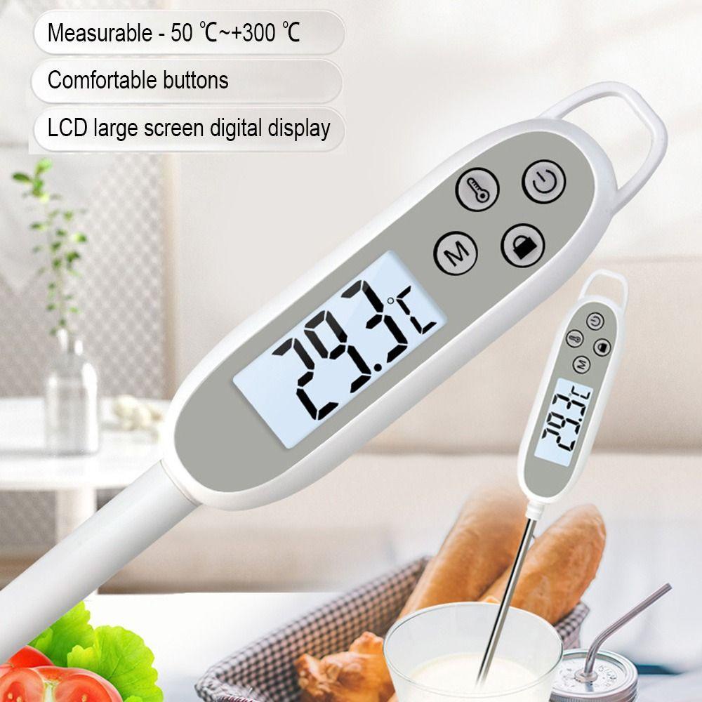 Top Termometer Makanan Digital Anti Air Termometer Makanan Profesional Barbekyu Alat Masak Pengukur Suhu Dapur