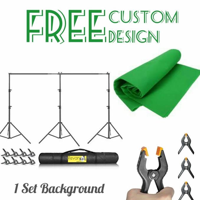 GREEN SCREEN PORTABLE (2 STAND) 100% CHROMA KEYING BACKGROUND G645RTG5I