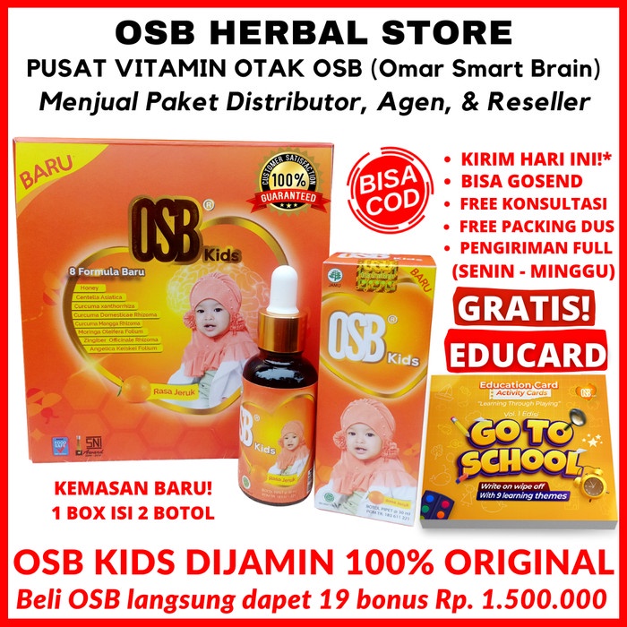 OSB Kids Omar Smart Brain Madu Cair Vitamin Otak Anak 100% Original