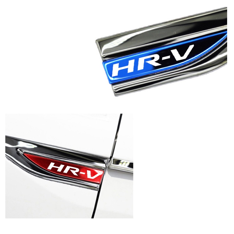 1set Fender Mobil Label Samping Bahan Stainless Steel Untuk Aksesoris Honda HRV HR-V HEV EL RS