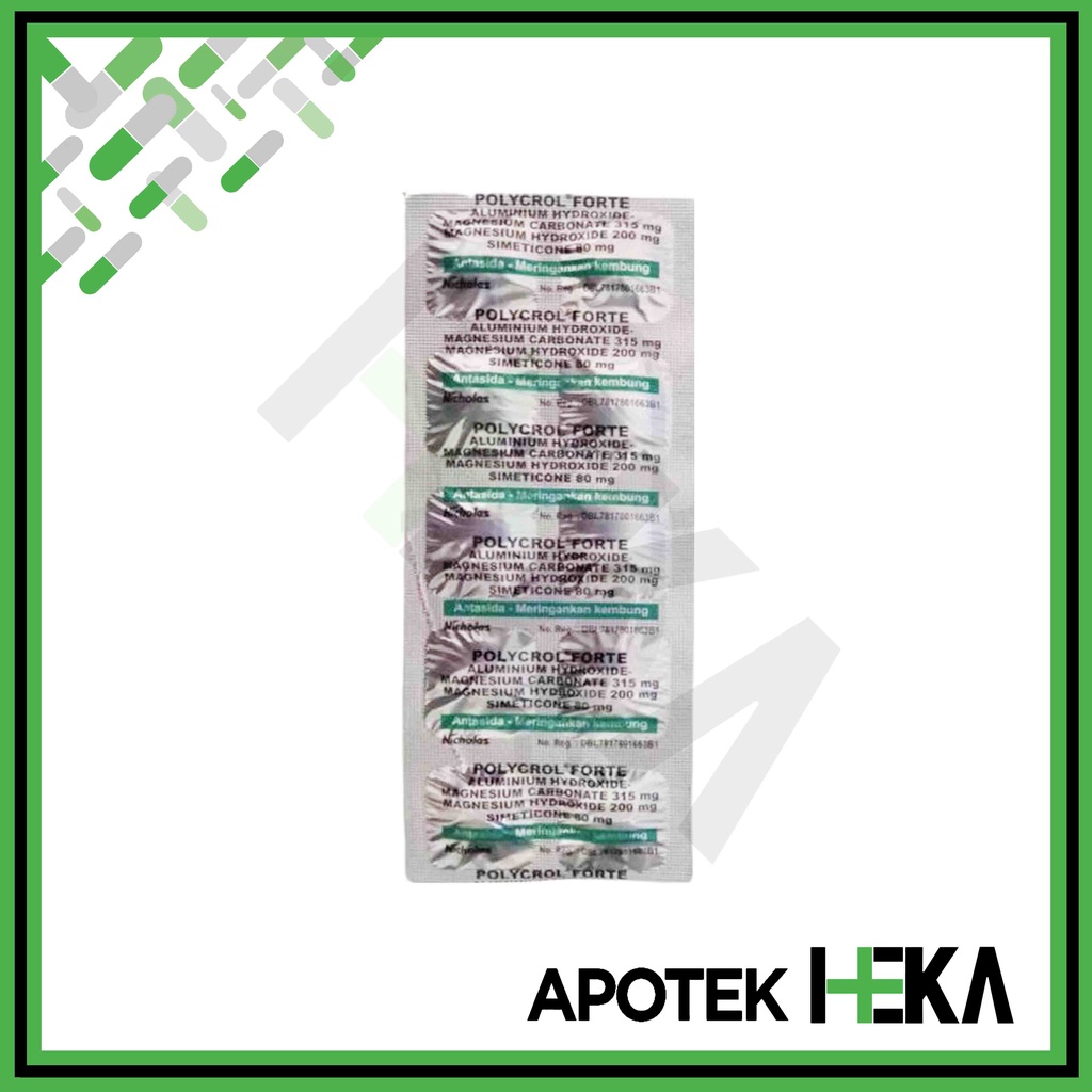 Polycrol Forte Strip isi 10 Tablet - Obat Maag Mual Lambung (SEMARANG)