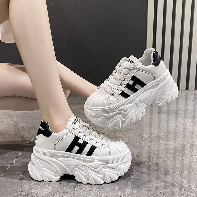 Sepatu Putih Perempuan Tali Korean Style Sneakers Cewek Kasual Sport Shoes Perempuan Import SP-242