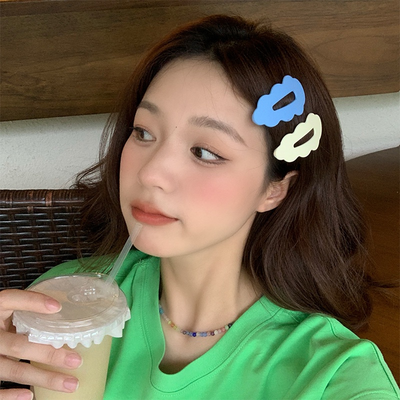 Populer BB Jepit Rambut Poni Lucu Sisi Jepit Rambut Warna Permen Manis Hair Clip Elegan Aksesoris Rambut Simple Wanita Perempuan Women Headwear Vintage Korean INS Style