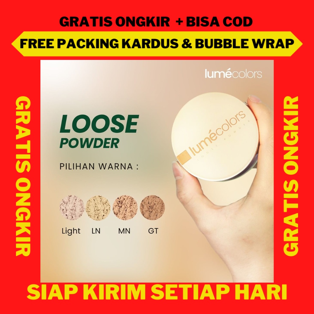 Bedak Tabur Lumecolors, Loose Powder Lumecolors, Loose Powder Lumecolors Oil Control, Lumecolors Loo
