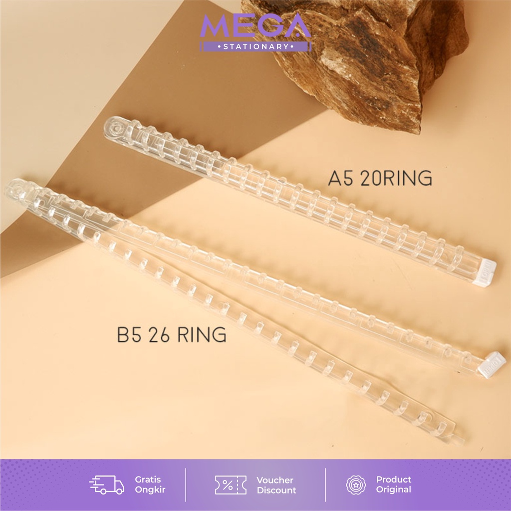 Easy Ring Binder Clip DIY - Binding Strip Transparan A5 & B5 - Ring Binder Transparan