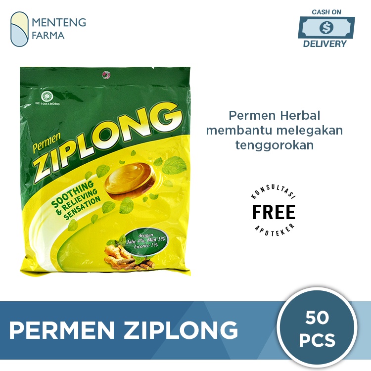 Permen Ziplong 50 Butir - Permen Pereda Tenggorokan