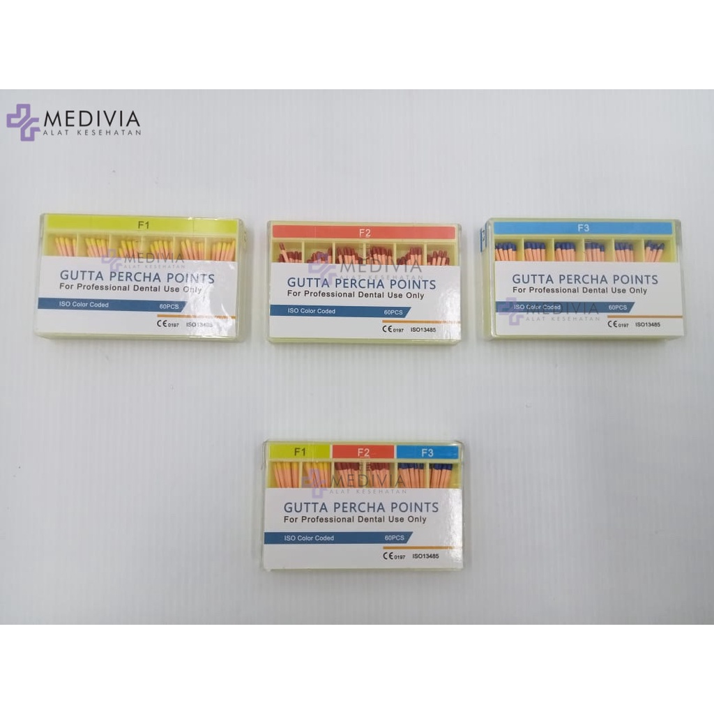 Gutta percha protaper f1-f3 f1 f2 f3 metabiomed guttap obturasi endo 60 pcs per box