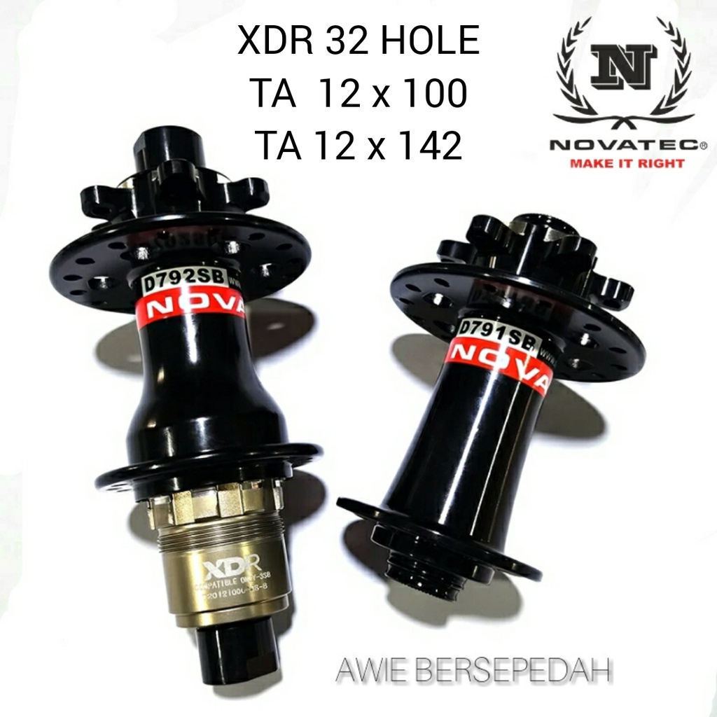 NOVATEC XDR 12 x 100 142 32 hole Hub freehub 12x100 12x142 roadbike sram red force rival apex road b