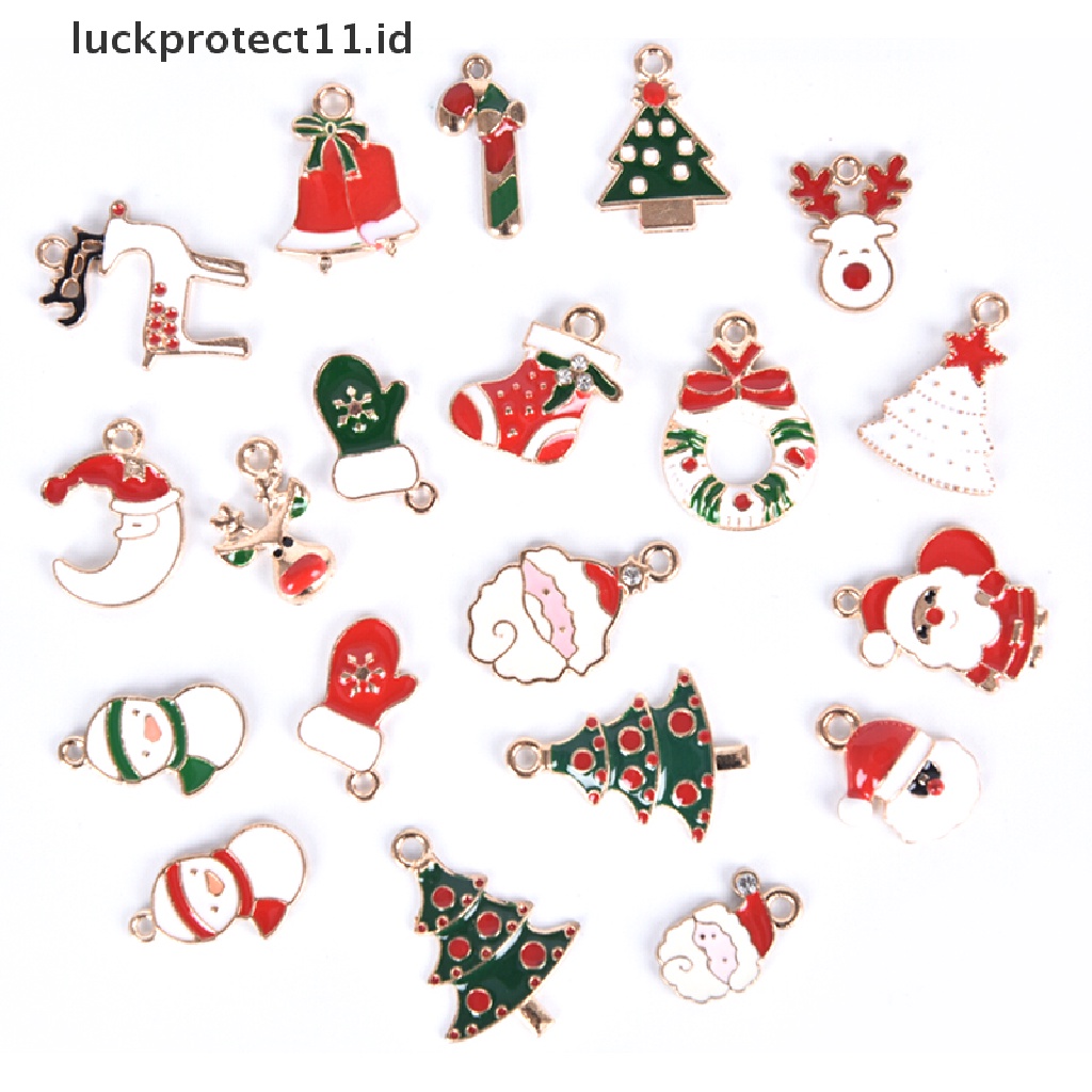 /Fashion Hot// Fashion// 20Pcs/Set Enamel Alloy Campur Natal Ch Liontin Perhiasan DIY Craft Making.