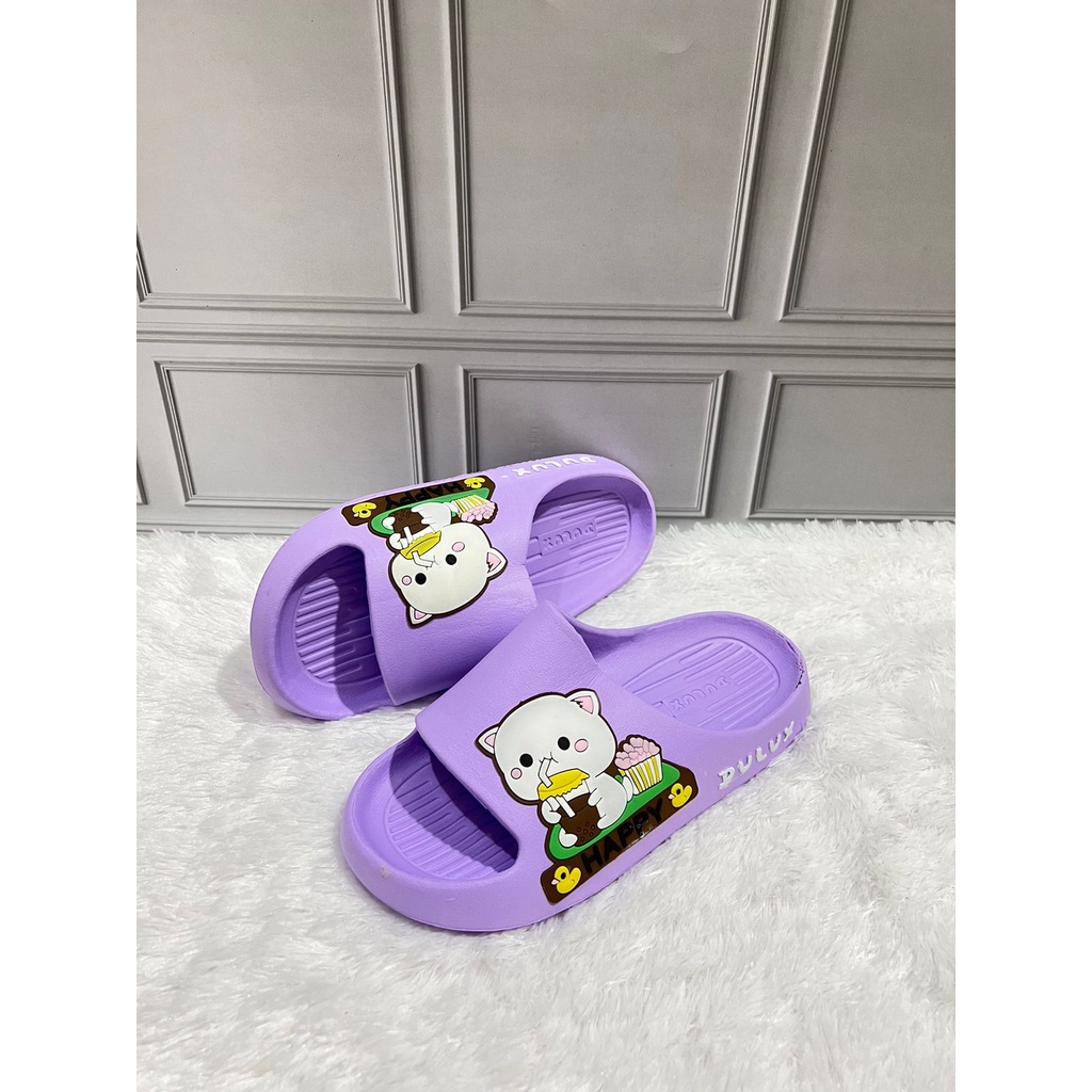 DX-509C-BB Sandal Anak Perempuan Karakter Boba HAPPY / Sandal Selop Anak Cewek Merek Dulux Size 30-35