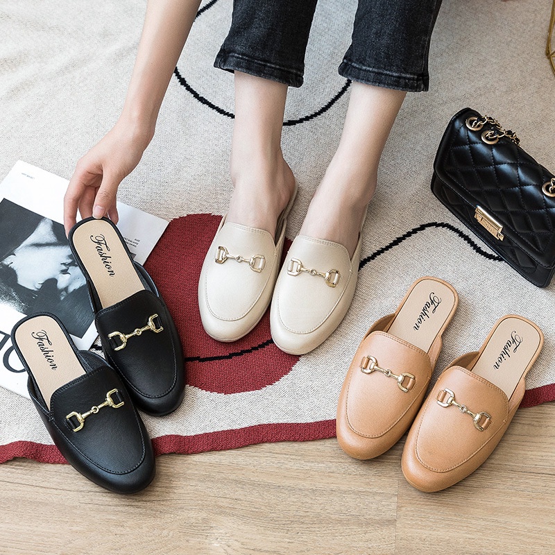 Grosir - S1048 Flat Shoes Wanita / Sandal Ala Korean Fashion / Sandal Fashion Import / Sandal Cewek