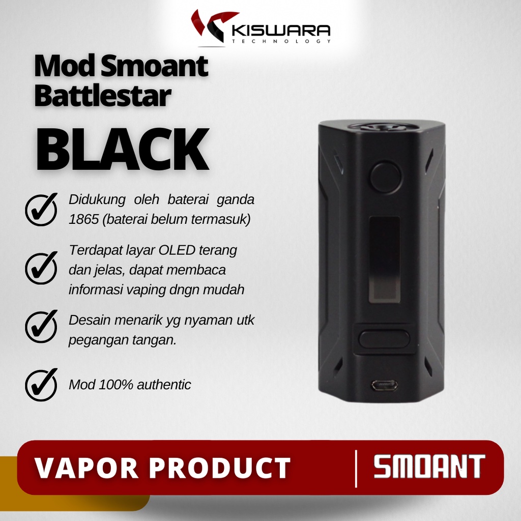Mod Smoant Battlestar Murah Authentic Black