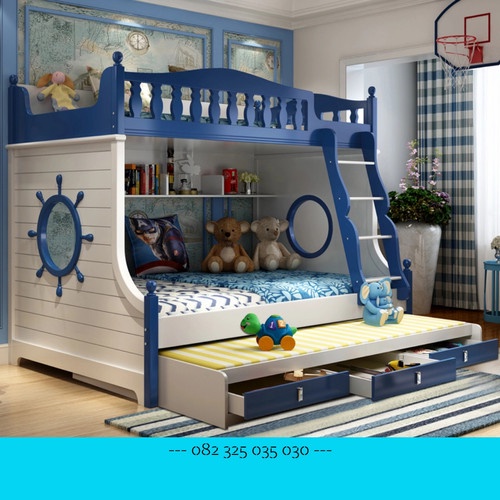 kasur spring bed anak 2in1 tingkat, bunk bed anak dewasa multifungsi